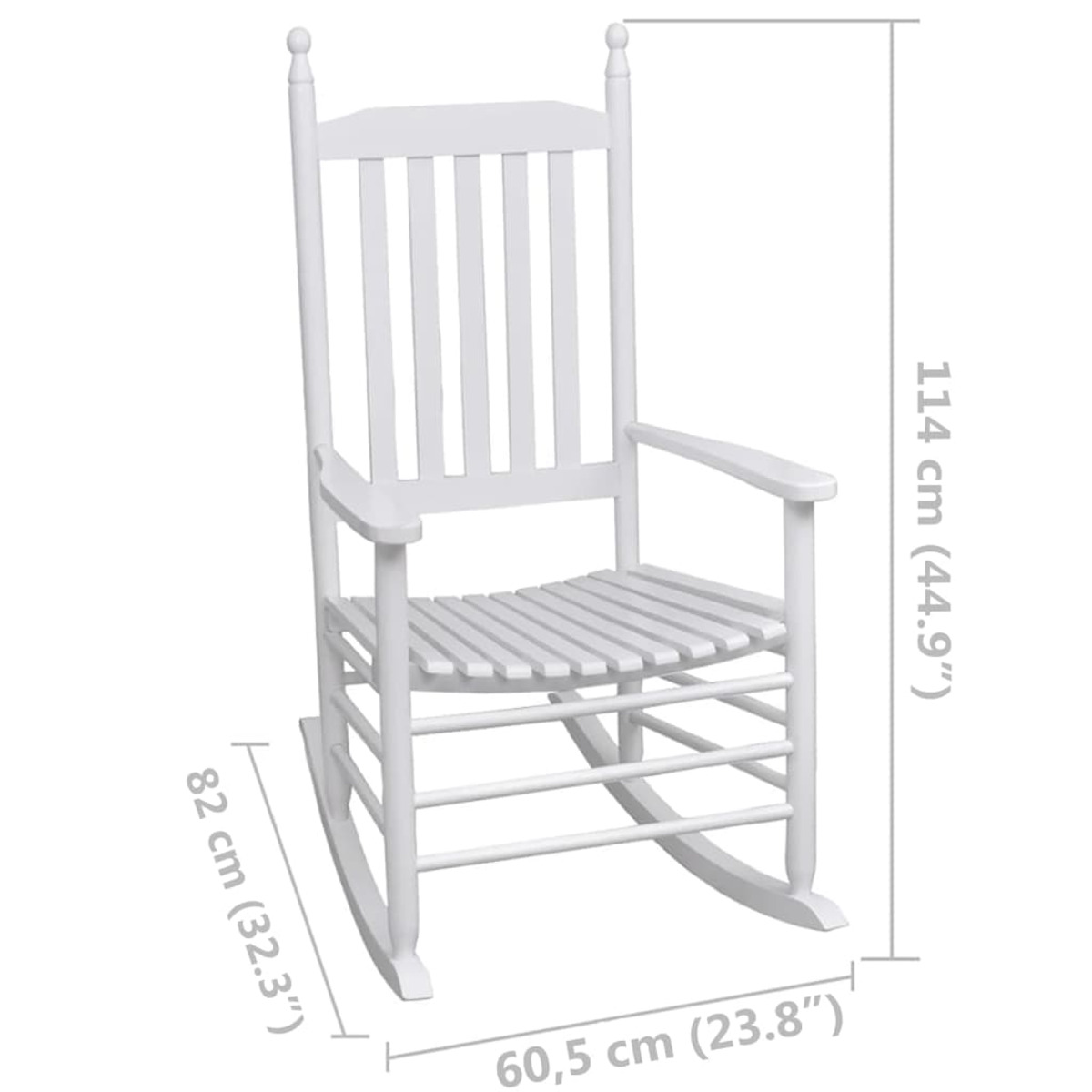 VIDAXL 40858 Weiß Gartenstuhl,