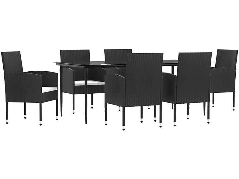 3203310 Stuhlset, VIDAXL und Gartentisch- Schwarz