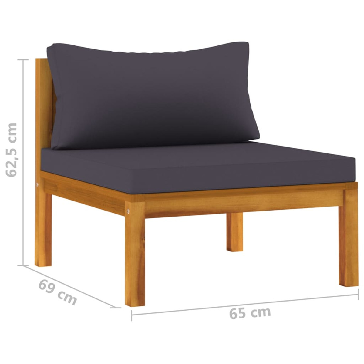Grau Gartentisch- Stuhlset, VIDAXL 316284 und