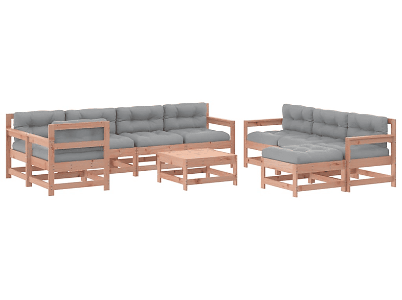 VIDAXL 3186093 Gartentisch- und Stuhlset, Grau | Gartenmöbel Sets