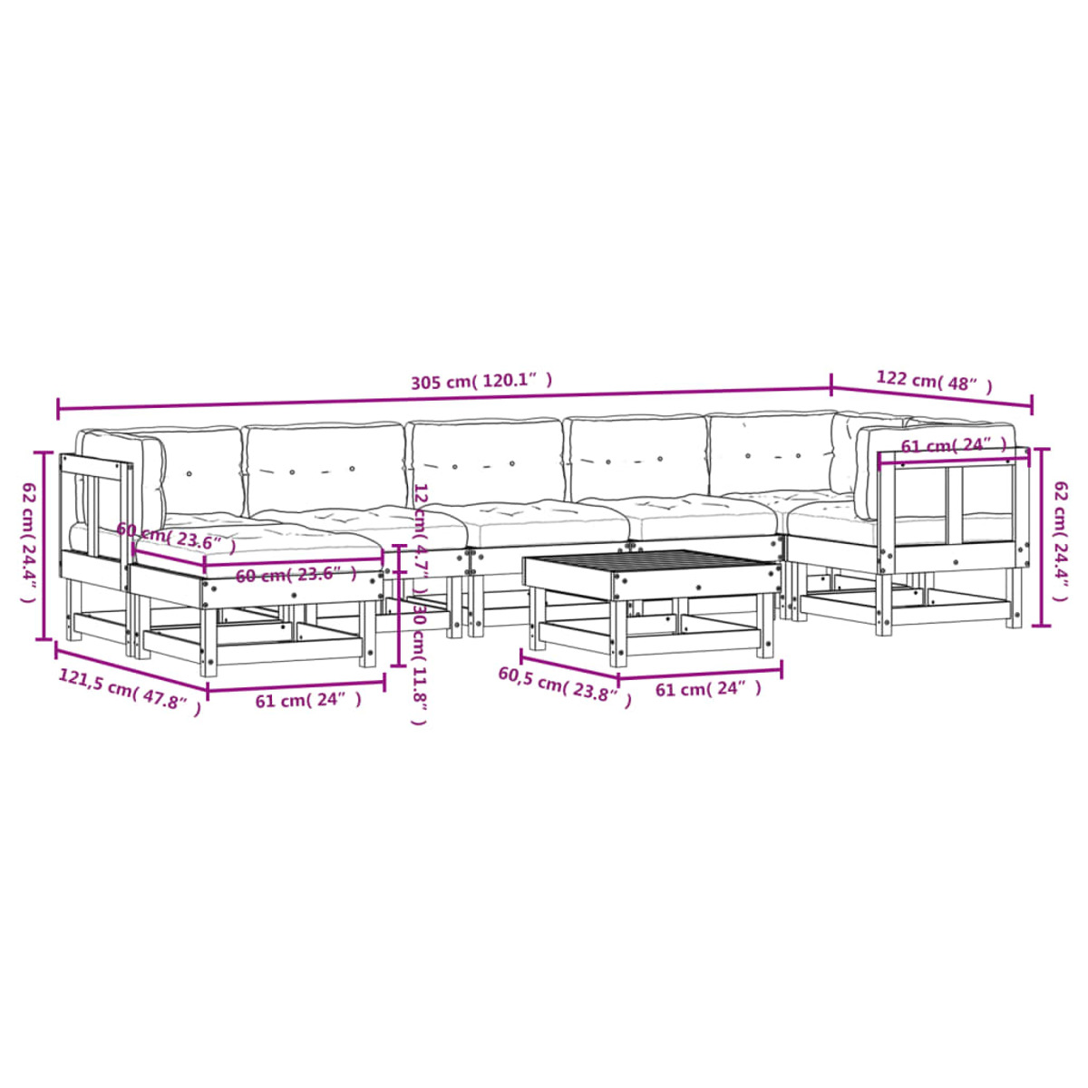 VIDAXL 3185848 Gartentisch- und Stuhlset, Grau