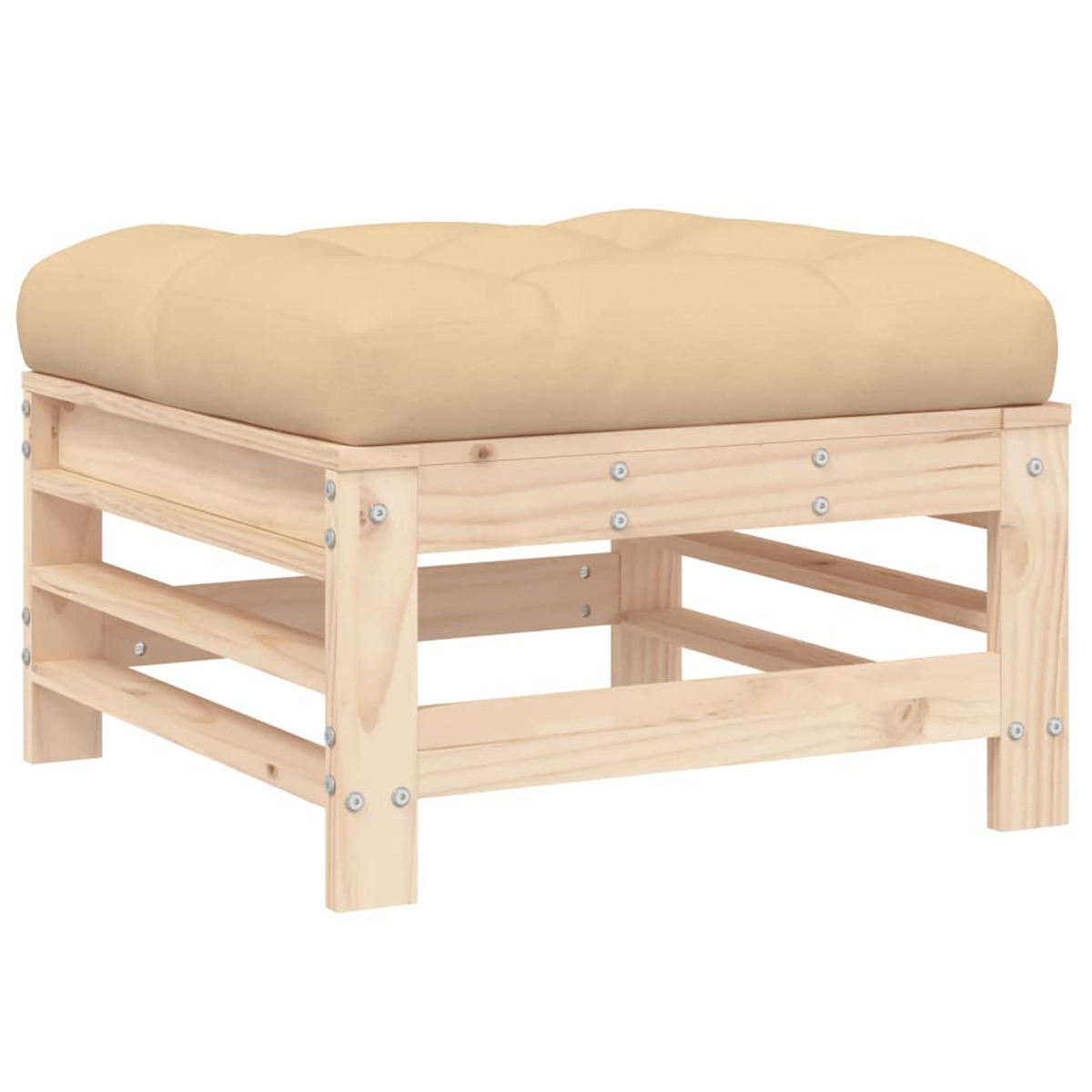 VIDAXL 3186032 Gartentisch- und Beige Stuhlset