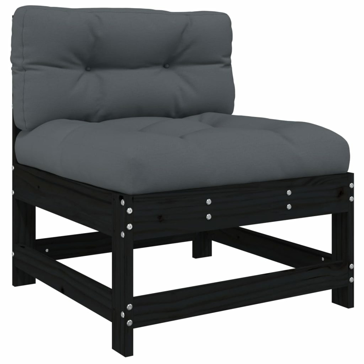 Schwarz Gartentisch- Stuhlset, VIDAXL 3186085 und