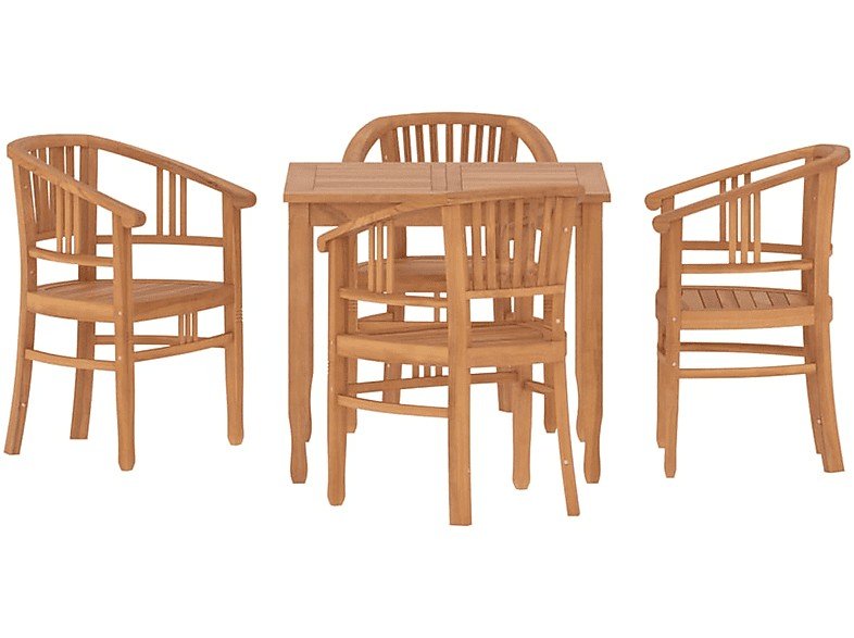 Stuhlset, Holzfarbe Gartentisch- VIDAXL und 3155754