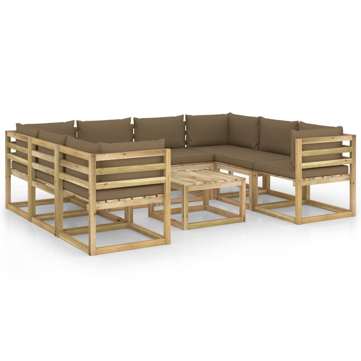 VIDAXL 3065192 Gartentisch- und Taupe Stuhlset