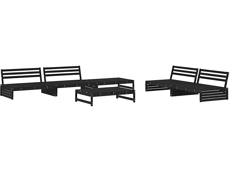 Gartentisch- Stuhlset, und VIDAXL Schwarz 3186645
