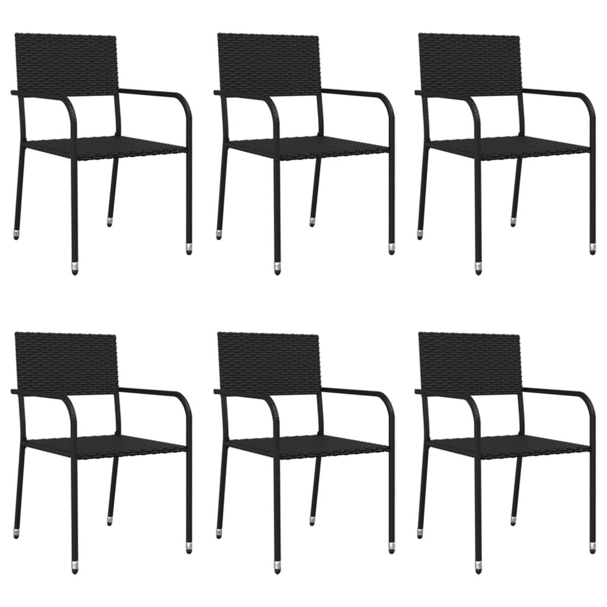 Schwarz Gartentisch- Stuhlset, und VIDAXL 3203285