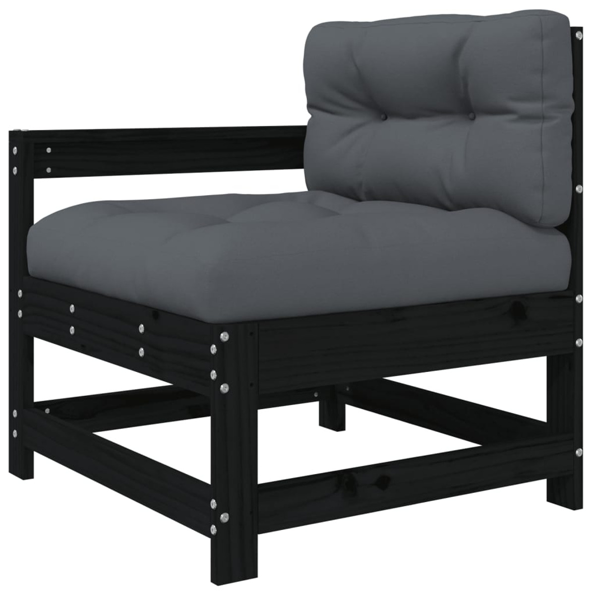Schwarz Gartentisch- Stuhlset, und 3186001 VIDAXL