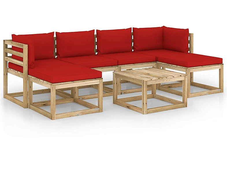 VIDAXL Rot und 3065130 Stuhlset, Gartentisch-