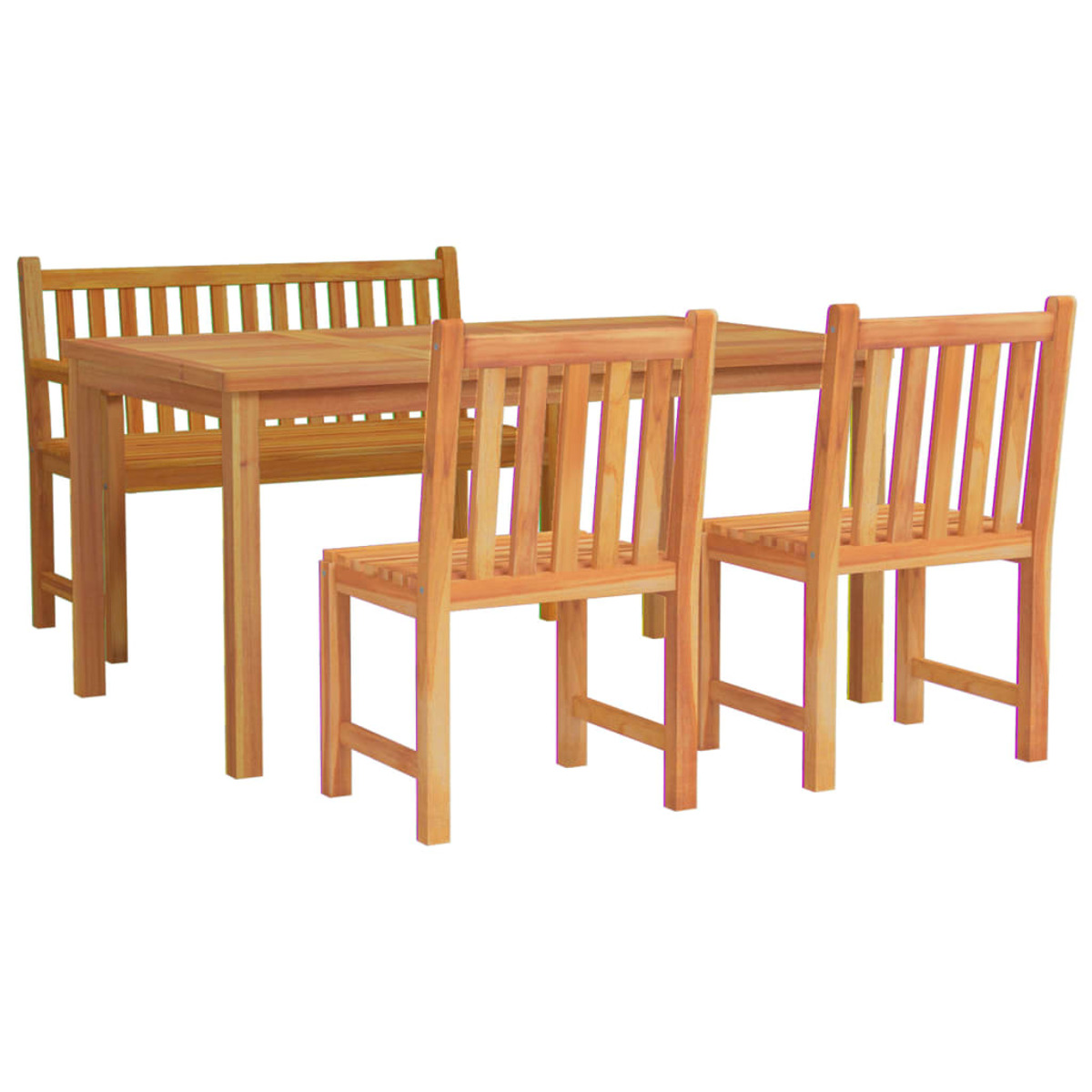 VIDAXL Gartentisch- Holzfarbe 3157154 Stuhlset, und