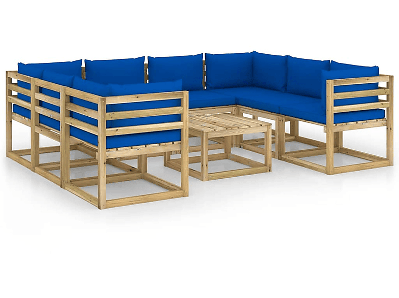 Gartentisch- Stuhlset, und VIDAXL Blau 3065252
