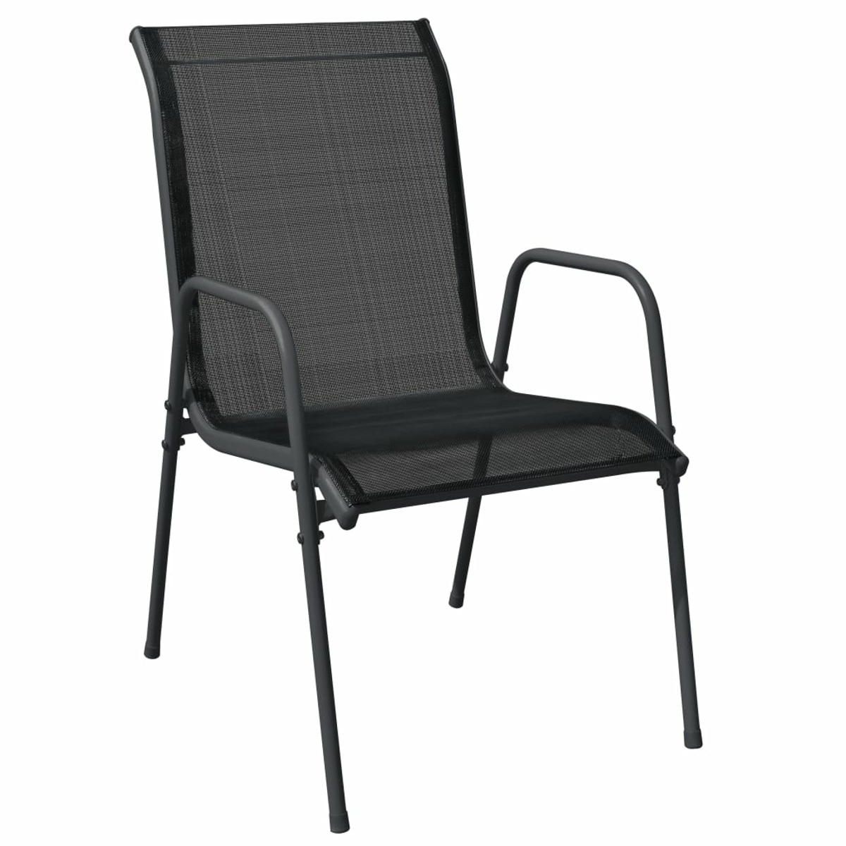 Gartentisch- Stuhlset, VIDAXL und 3200689 Schwarz