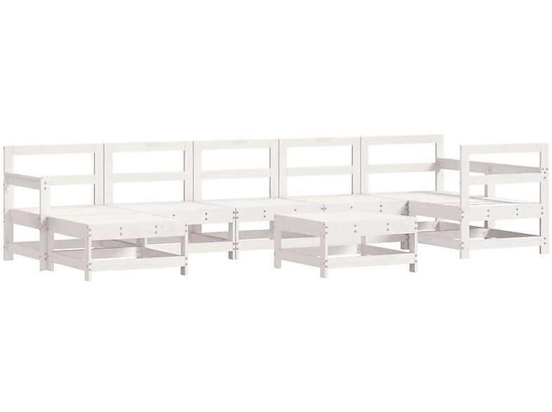 Gartentisch- Weiß und VIDAXL Stuhlset, 3186292