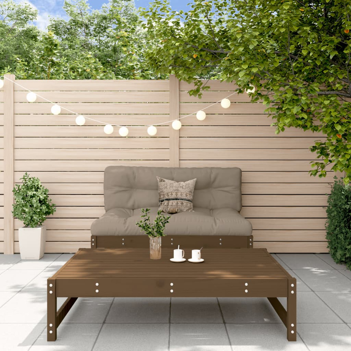 Gartensofa, Honigbraun VIDAXL 825726