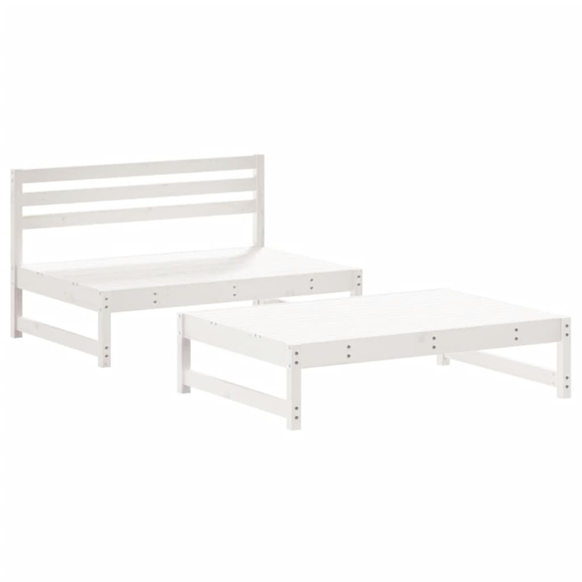 Gartentisch- Stuhlset, 3186103 VIDAXL und Weiß