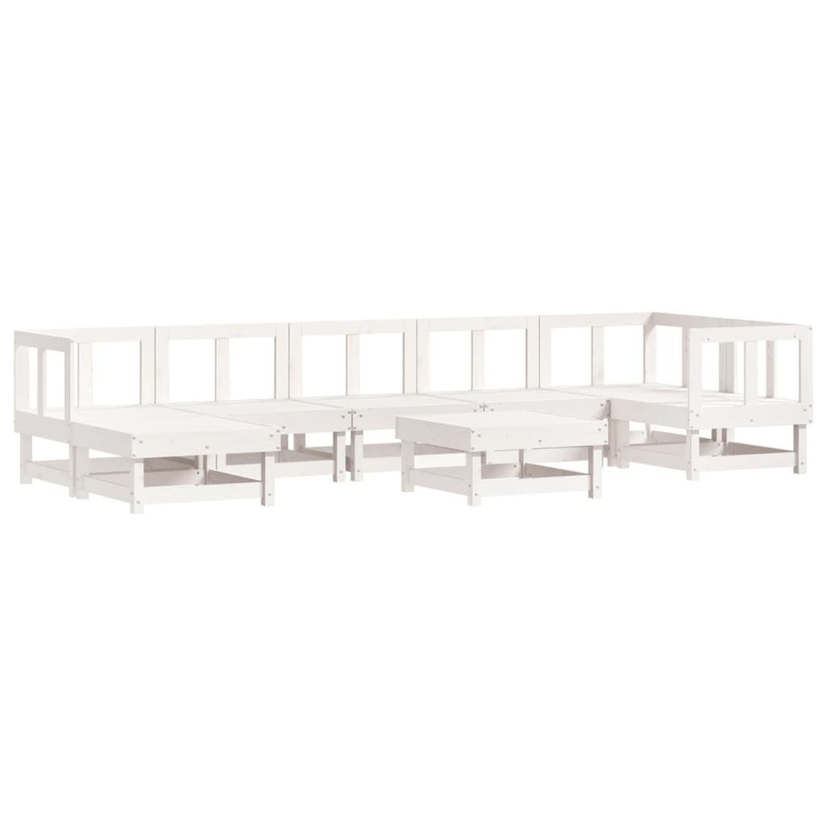 Gartentisch- Stuhlset, Weiß und 3185844 VIDAXL