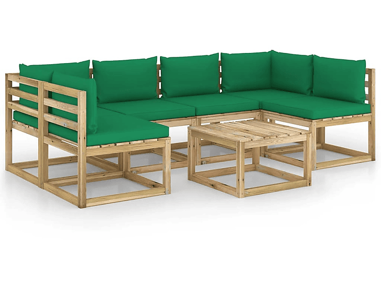 VIDAXL 3065101 Gartentisch- Stuhlset, Grün und