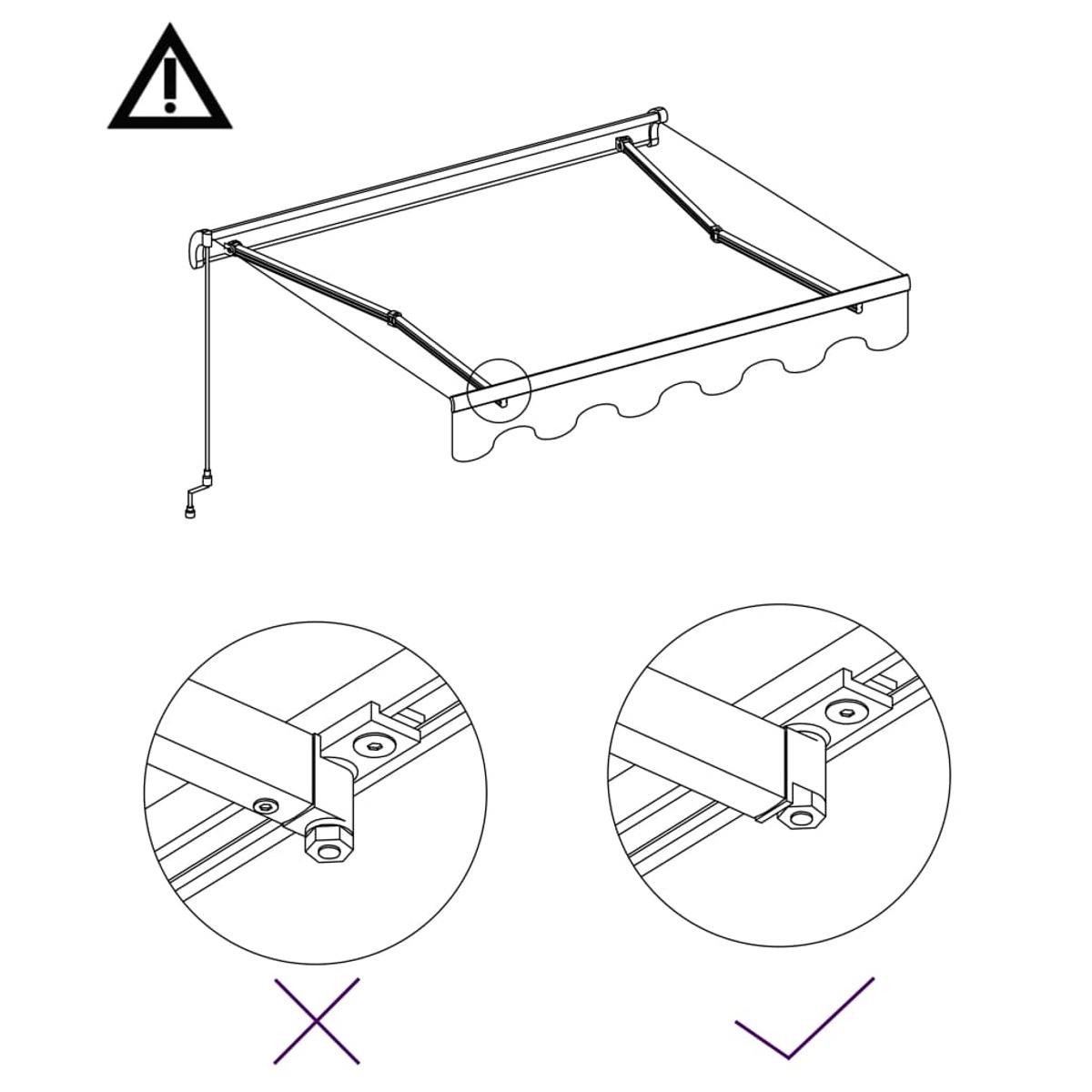 VIDAXL 3055186 Gelb Markise