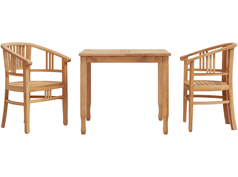 VIDAXL 3155753 Holzfarbe und Gartentisch- Stuhlset