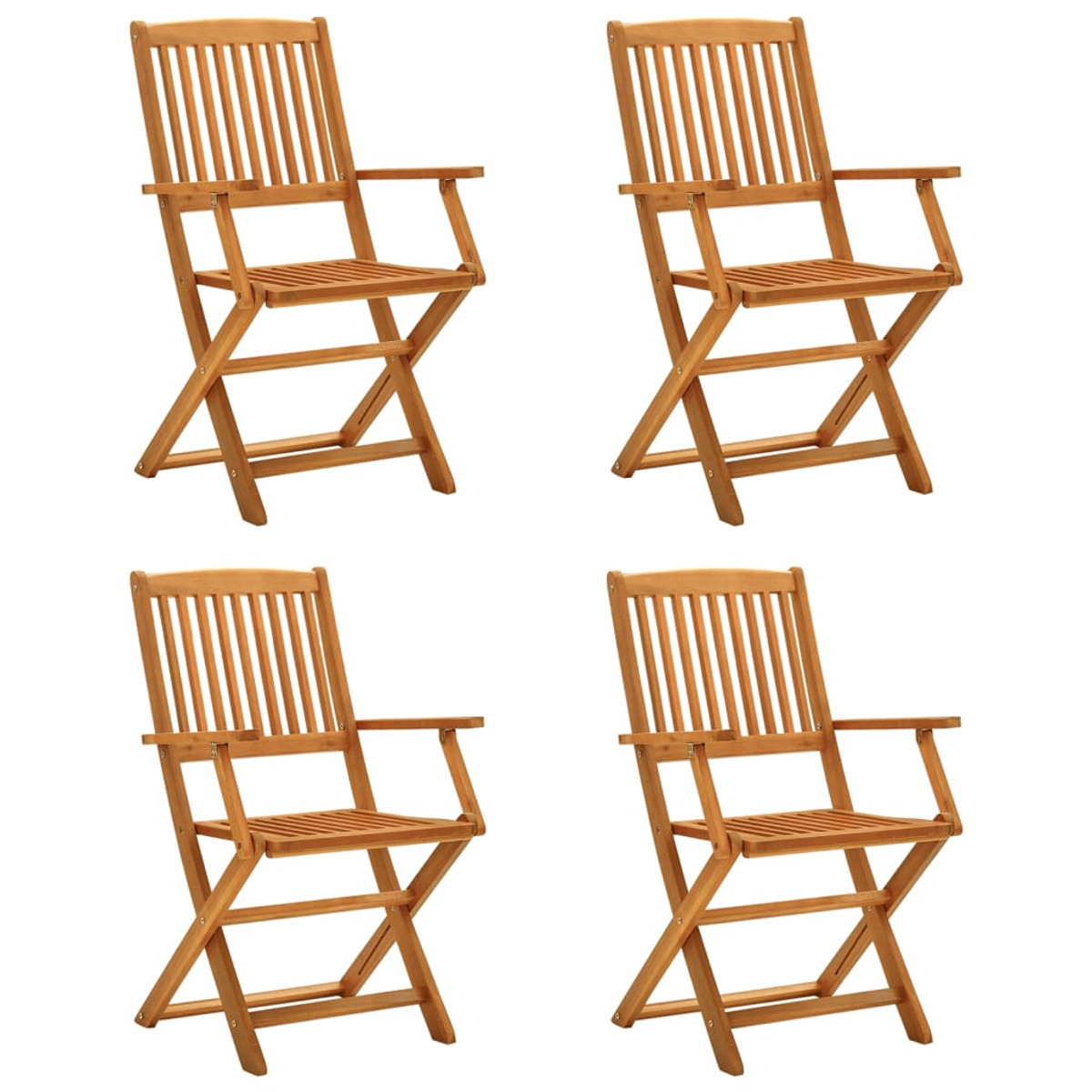und Holzfarbe VIDAXL Gartentisch- Stuhlset, 3203352