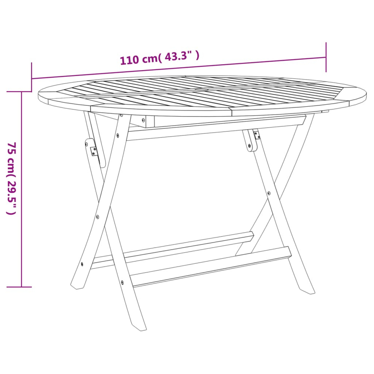 VIDAXL Gartentisch- und Holzfarbe Stuhlset, 3203352