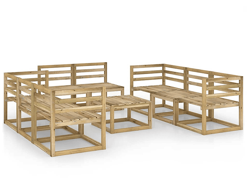 VIDAXL 3065312 Gartentisch- und Stuhlset, Holzfarbe