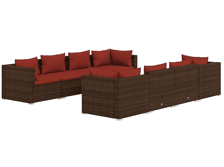 Gartentisch- VIDAXL 3101515 Stuhlset, und Braun