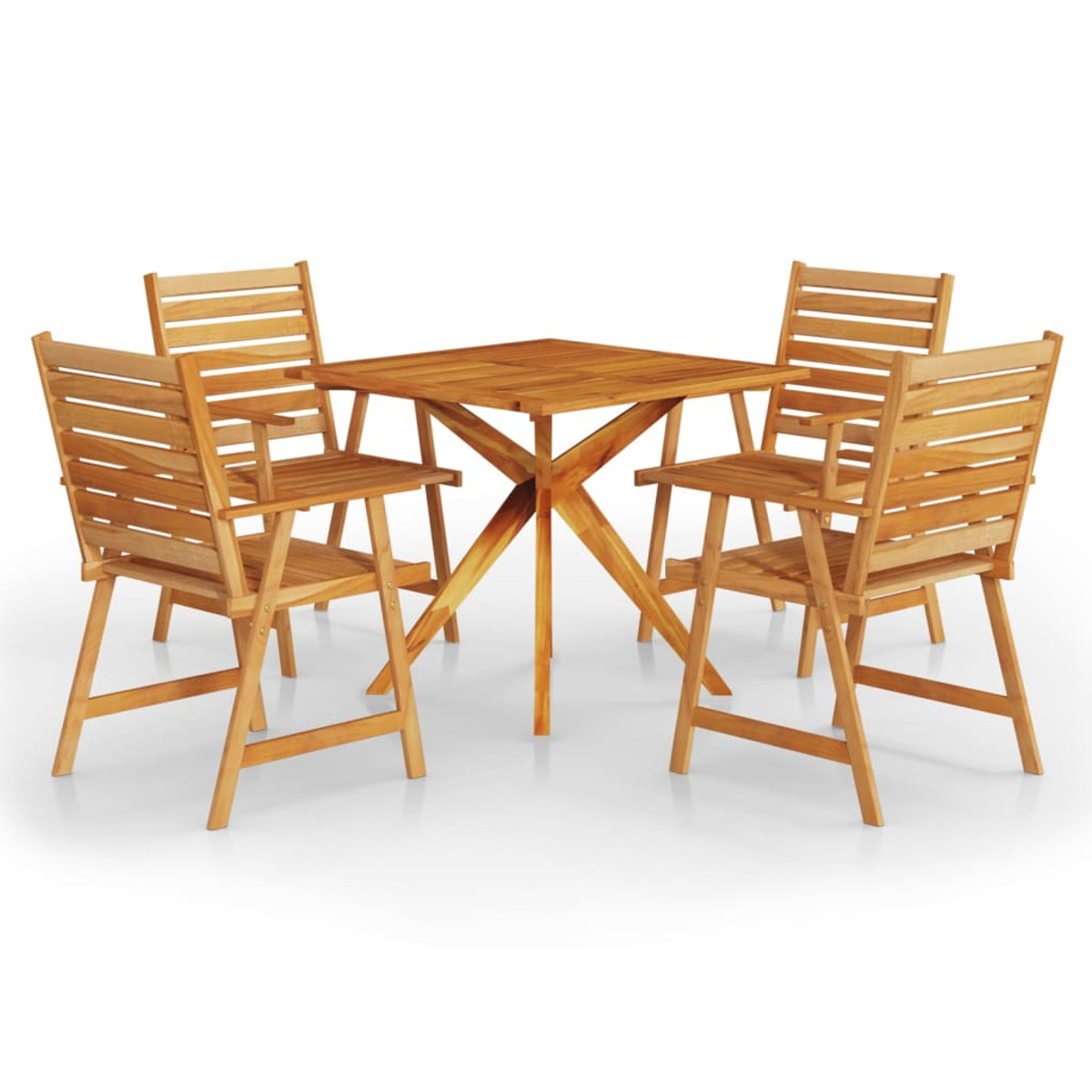 VIDAXL 3087136 Stuhlset, Gartentisch- und Holzfarbe