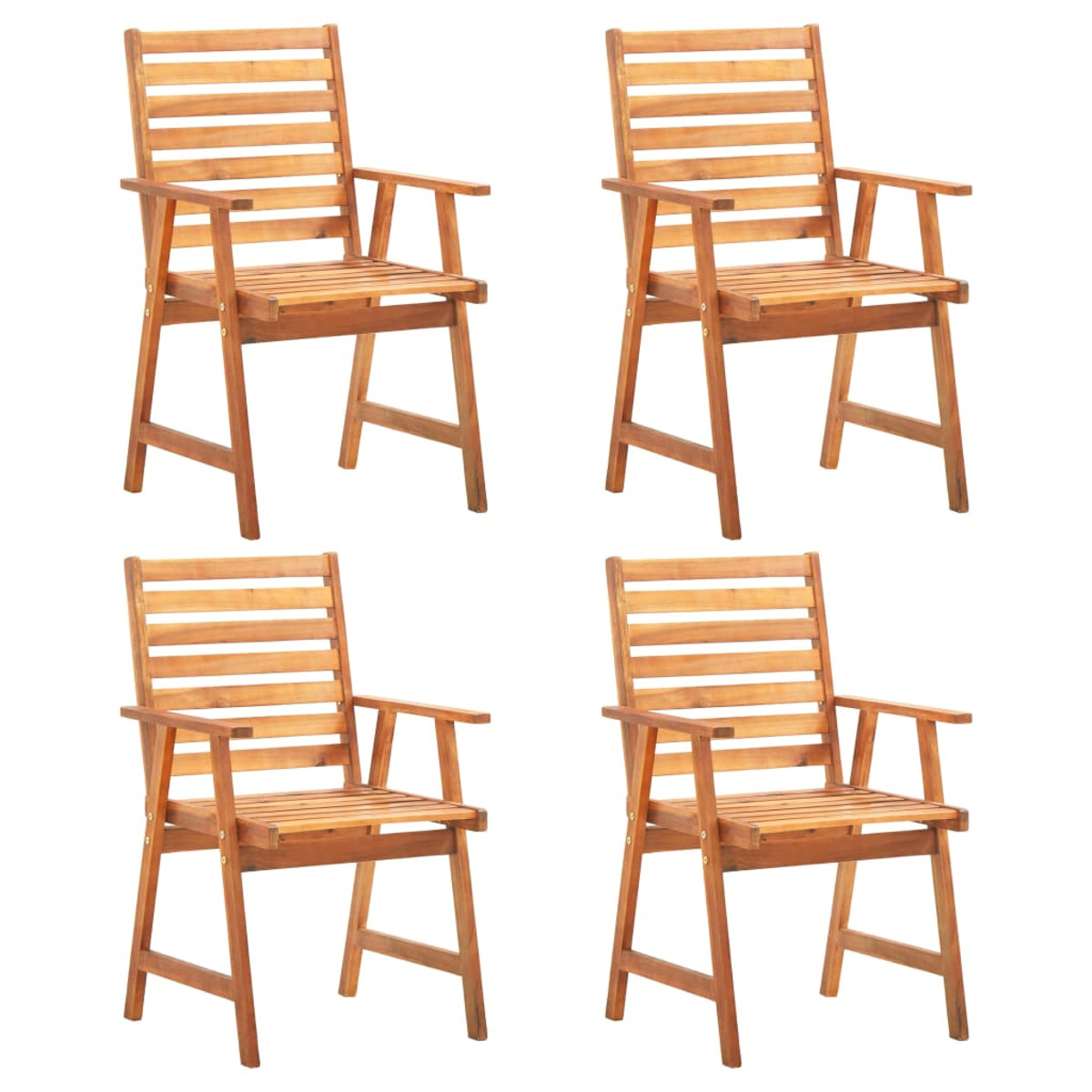 Gartentisch- und Stuhlset, Holzfarbe VIDAXL 3087136