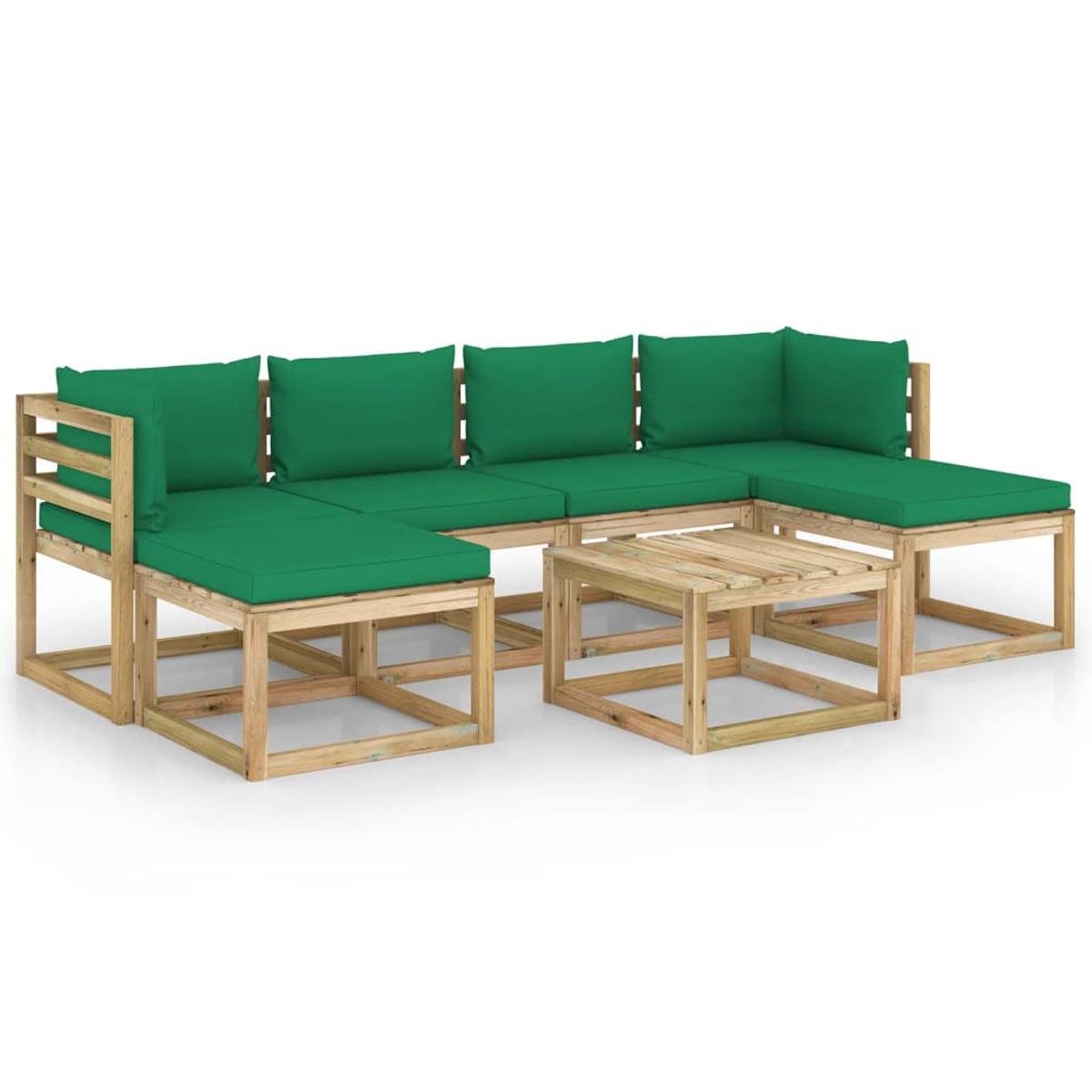 Gartentisch- Stuhlset, 3065100 Grün VIDAXL und