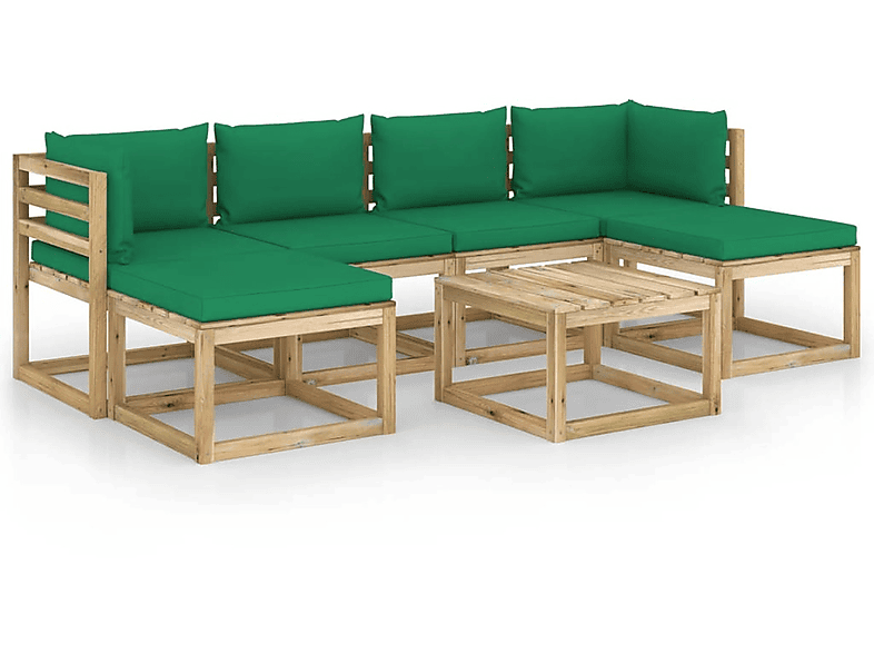VIDAXL 3065100 Stuhlset, Grün und Gartentisch