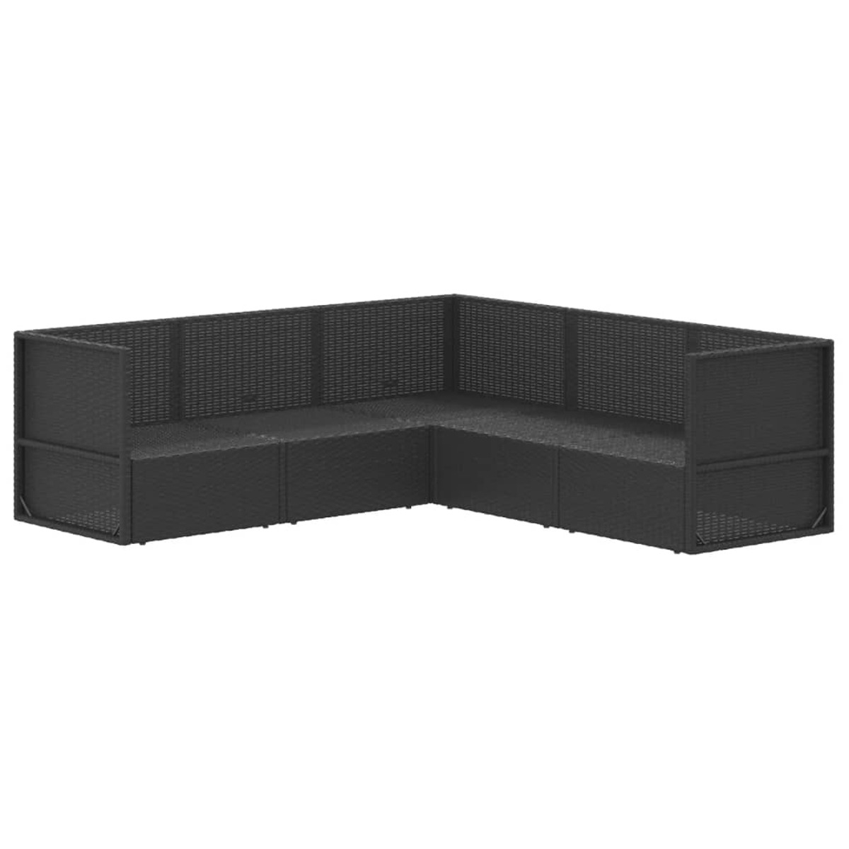 VIDAXL 3187117 Gartentisch- und Stuhlset, Schwarz