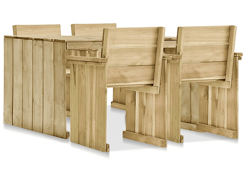 VIDAXL 3054428 Gartentisch- Stuhlset, Holzfarbe und