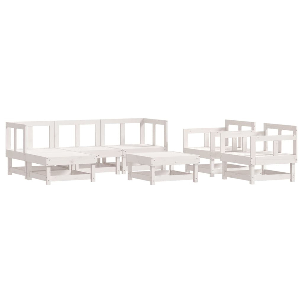 VIDAXL 3185809 Gartentisch- Stuhlset, und Weiß