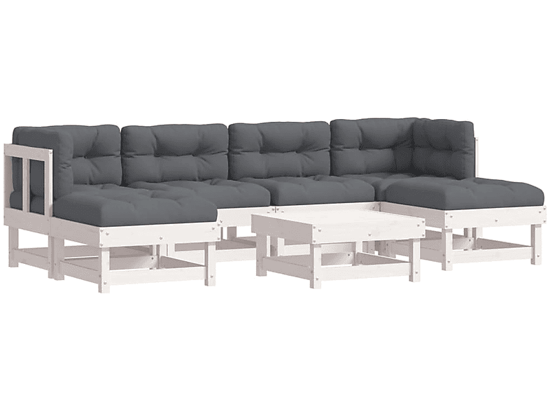 VIDAXL 3185921 Gartentisch- und Stuhlset, Weiß | Gartenmöbel Sets