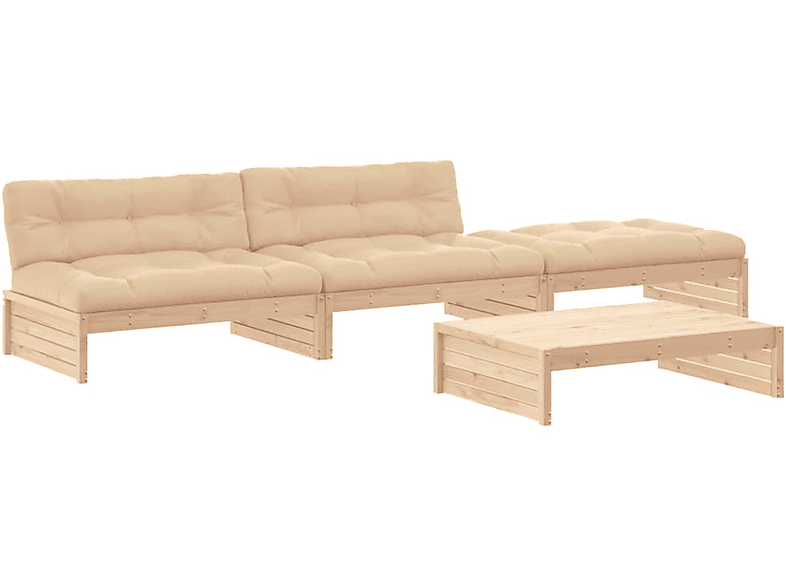 Beige und VIDAXL Stuhlset, 3186137 Gartentisch-