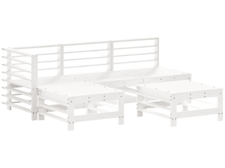 VIDAXL 3186551 Gartentisch- und Stuhlset, Weiß | Gartenmöbel Sets