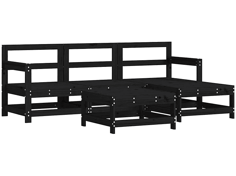 VIDAXL 3186183 Gartentisch- und Stuhlset, Schwarz | Gartenmöbel Sets