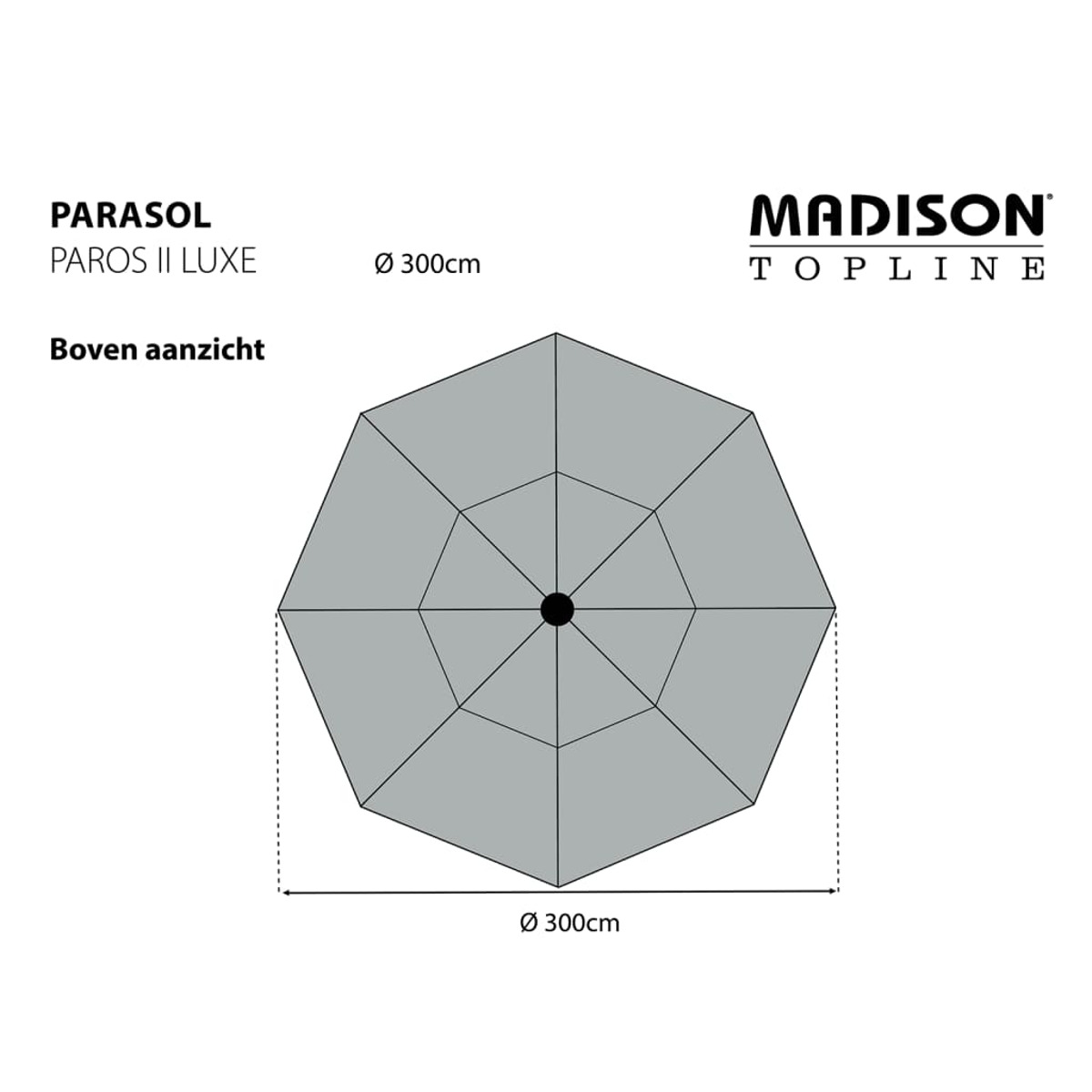 MADISON 434708 Braun Sonnenschirm