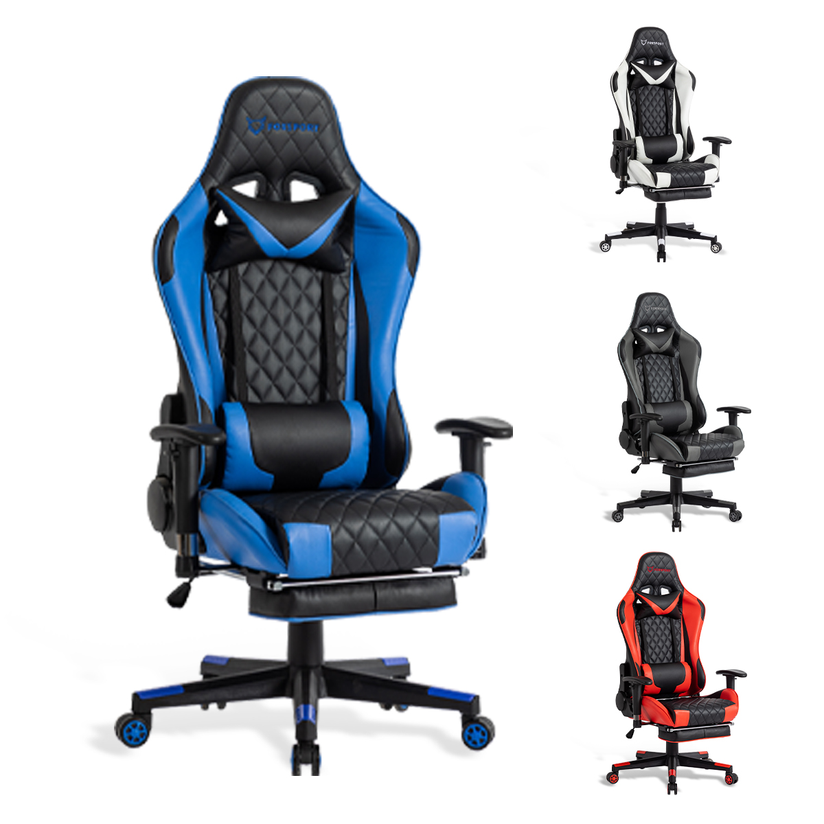 Beinstütze FOXSPORT Gaming-Stuhl, blau Blau mit
