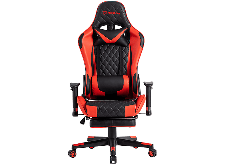 FOXSPORT Beinstütze schwarz/rot rot mit Gaming-Stuhl,