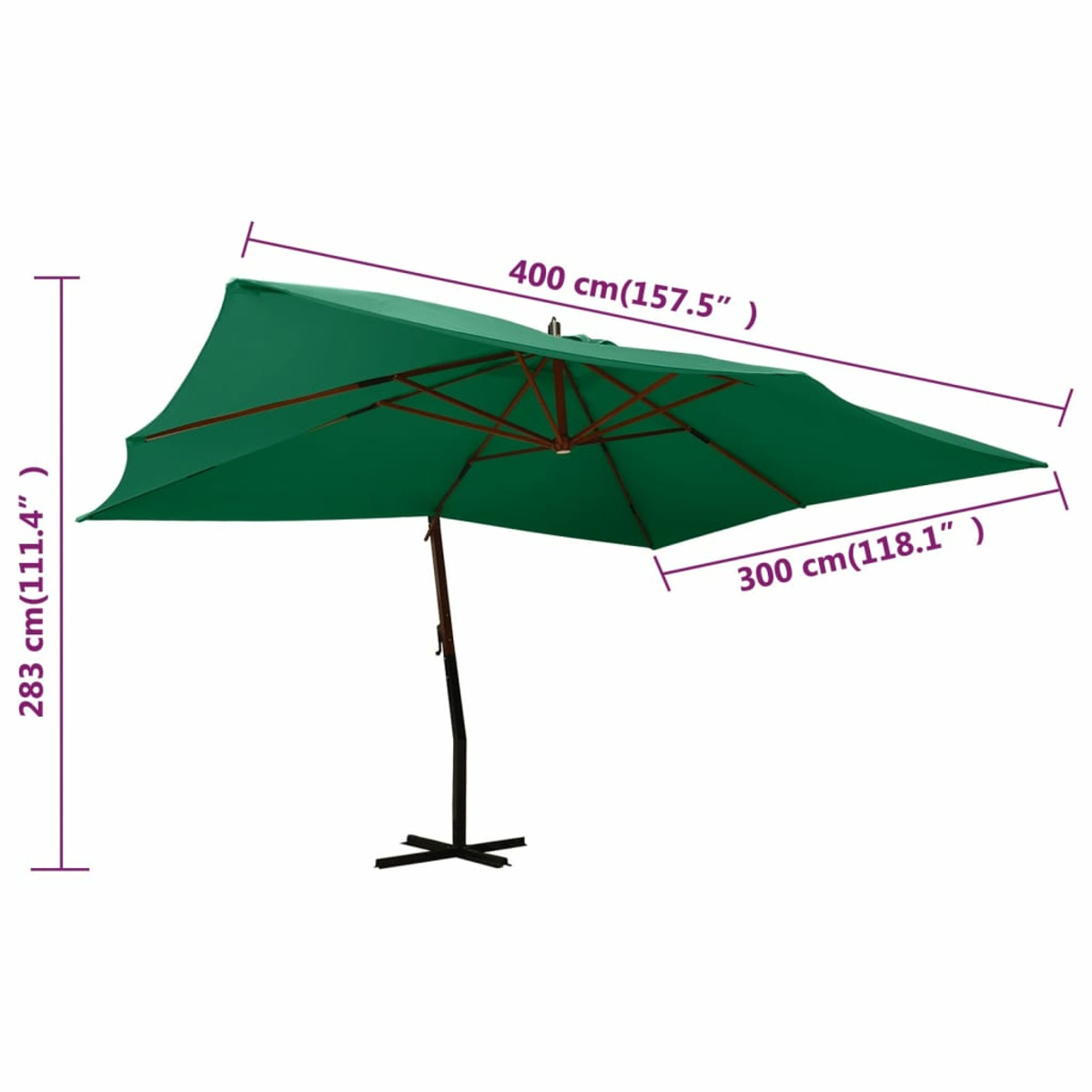 Sonnenschirm, Grün VIDAXL 318428