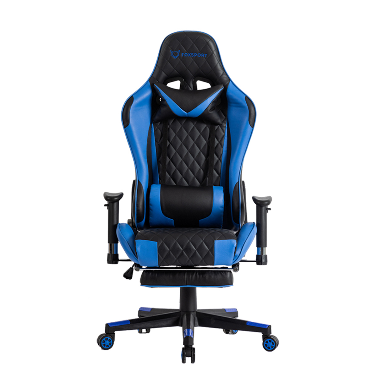 blau Gaming-Stuhl, Beinstütze mit blau FOXSPORT