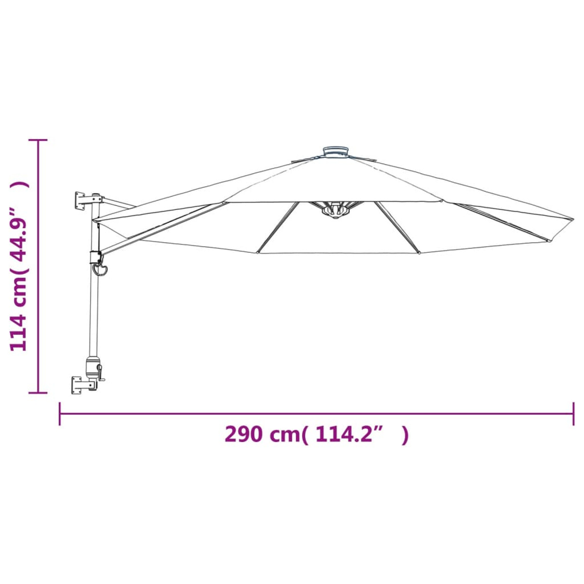 VIDAXL 362894 Blau Sonnenschirm,