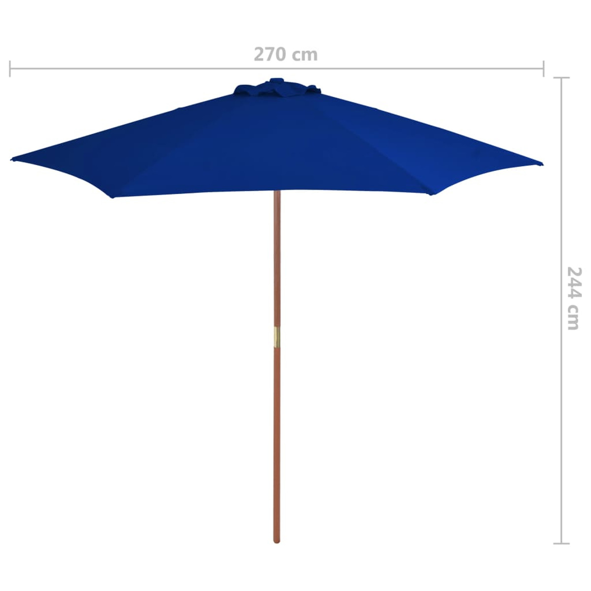 VIDAXL Blau 313763 Sonnenschirm,