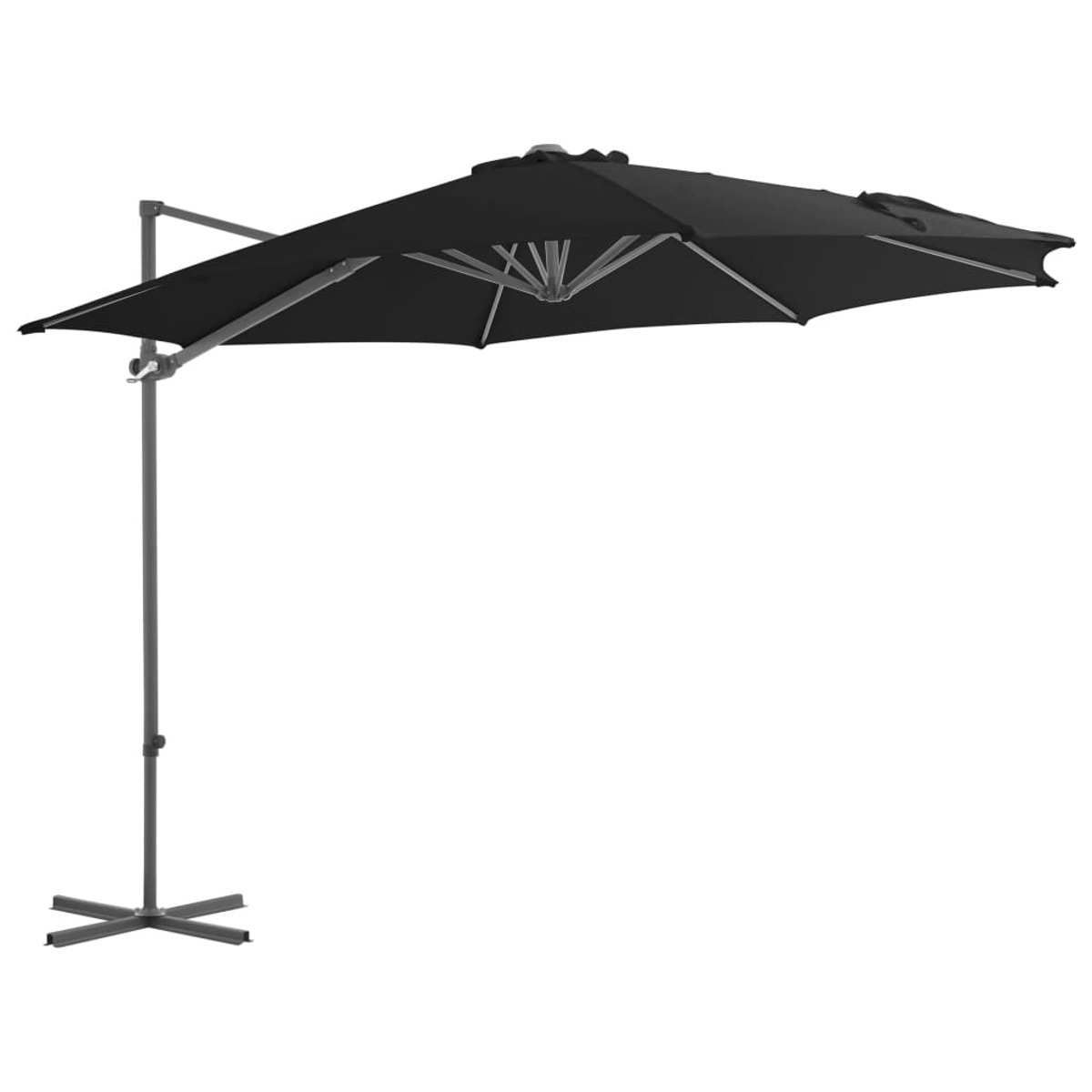 T-H Sonnenschirm-Kabelhülle - Schwarz, 48 Zoll, Sunbrella-Stoff
