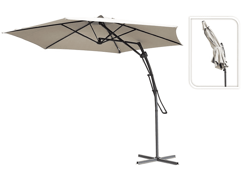 PROGARDEN 436112 Sonnenschirm, Braun MediaMarkt