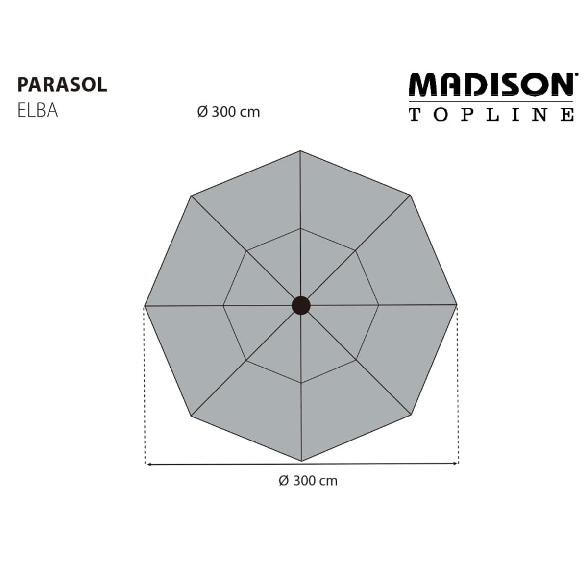 447154 MADISON Sonnenschirm, Grün