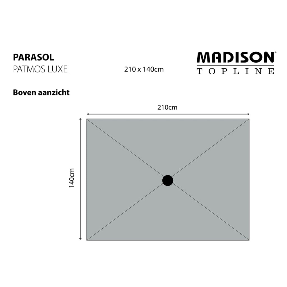 MADISON 423698 Sonnenschirm, Grau