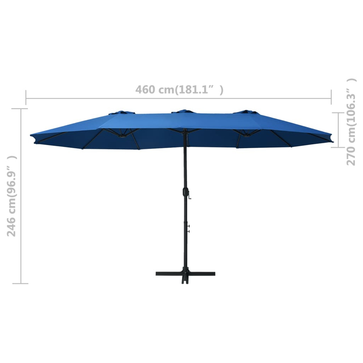 Sonnenschirm, 47303 VIDAXL Blau